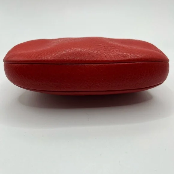 Coach Orange/Red Leather Kiss Lock Change Purse - Picture 3 of 9